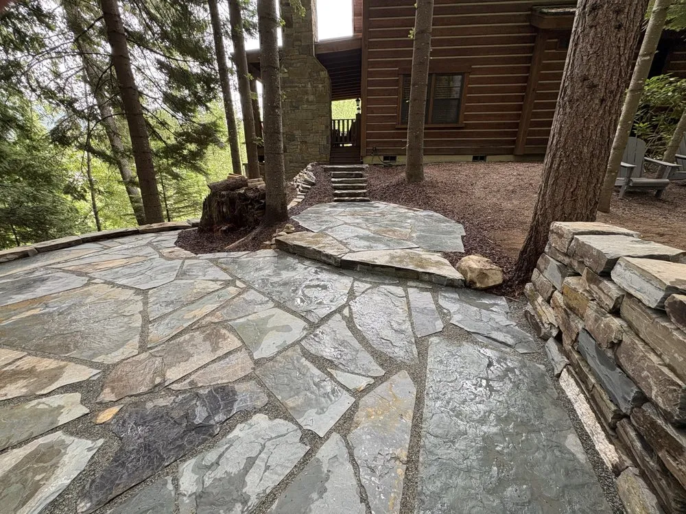 Custom lawn mowing service with custom design in Sandpoint, ID by White Pine Landscape Design