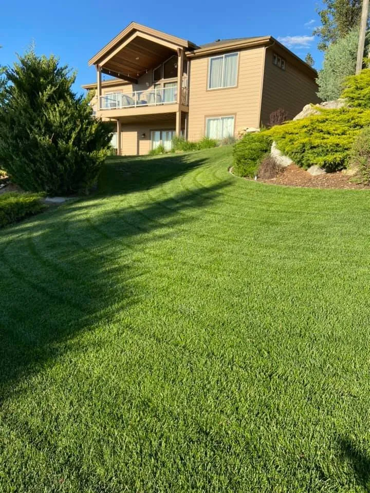 Custom lawn mowing service in Chattaroy, WA by White Tail Lawn and Plow