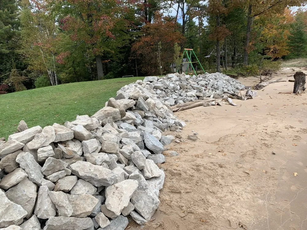 Custom garden landscaping in Escanaba, MI by Whites Lawn Service