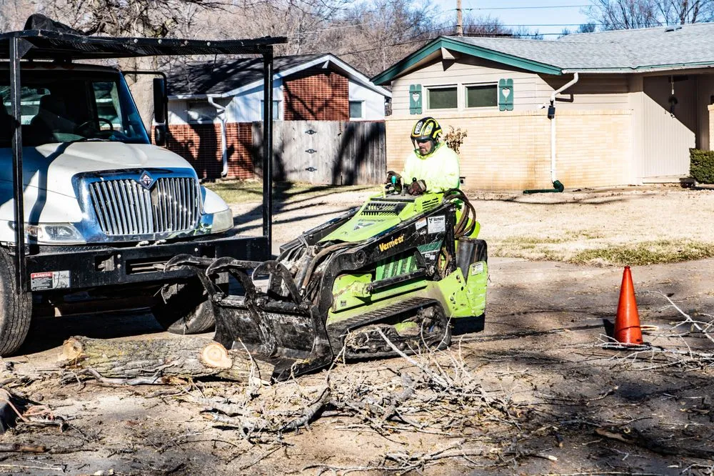Custom yard cleanup service with custom design in Wichita, KS by Wichita Tree Service