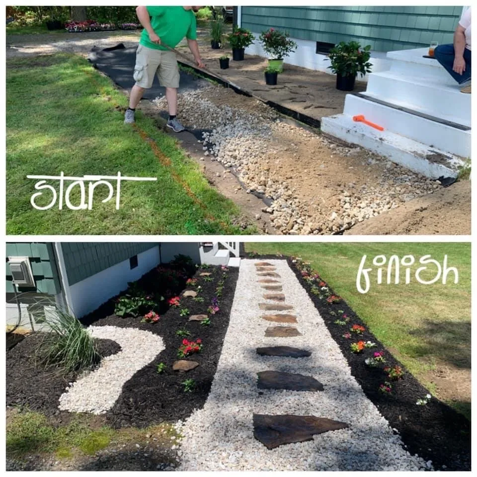 Custom landscape design with custom design in East New Market, MD by Wielgosz Property Management