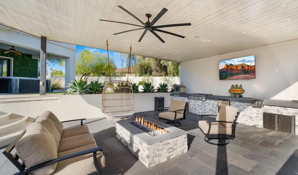 Local lawn mowing service with custom design in Gilbert, AZ by Wildcat Landscaping Services