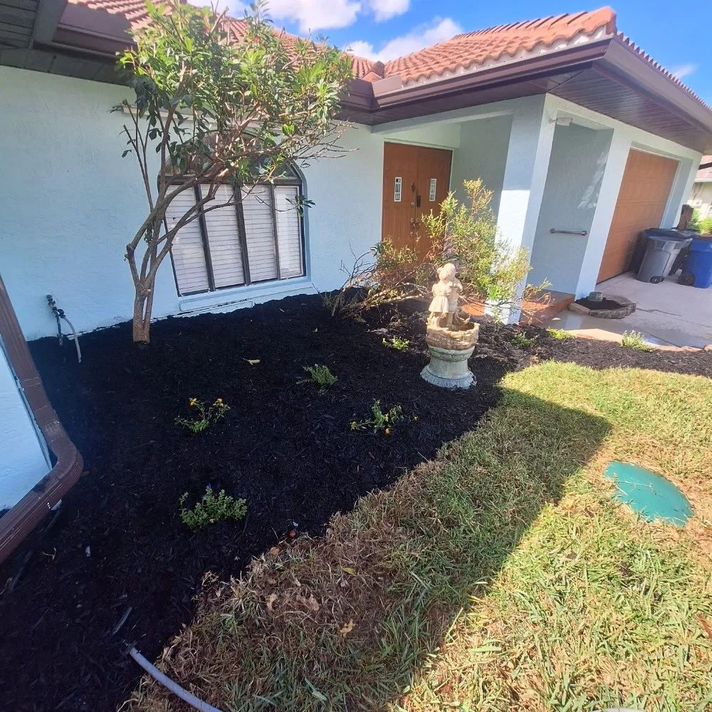 Professional residential landscaping with custom design in North Fort Myers, FL by Wilkinson Landscaping
