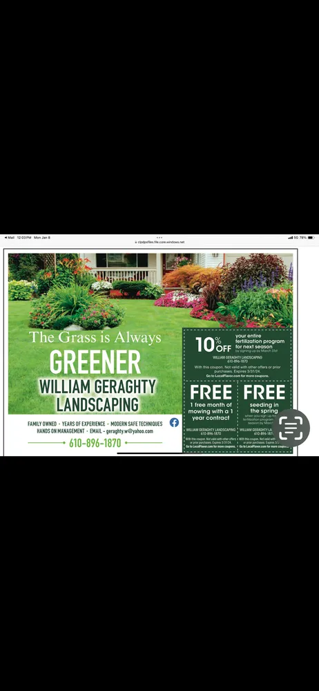 Professional outdoor landscaping in Ardmore, PA by William Geraghty Landscaping