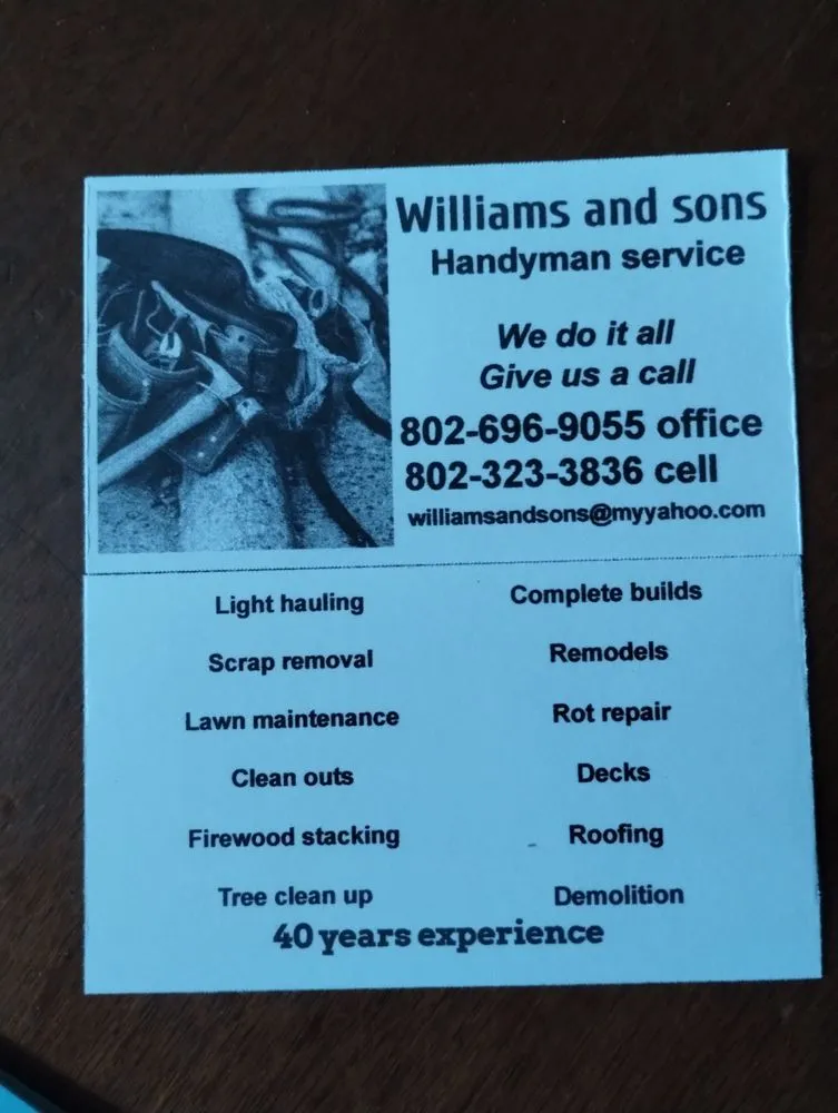 Professional lawn care service in Bradford, VT - Williams and Sons Handy Man