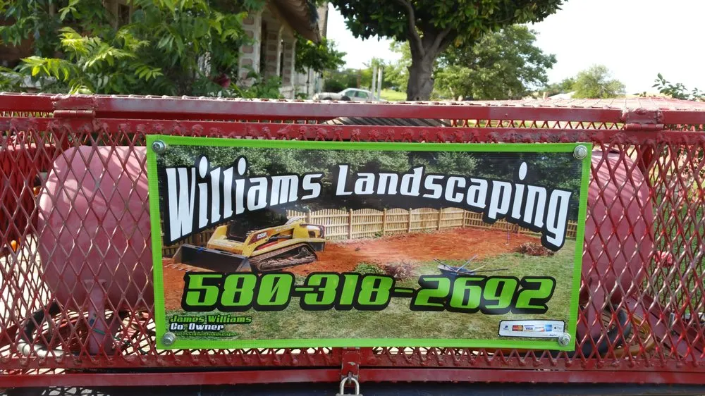 Custom landscape installation for homes in Altus, OK by Williams Landscaping
