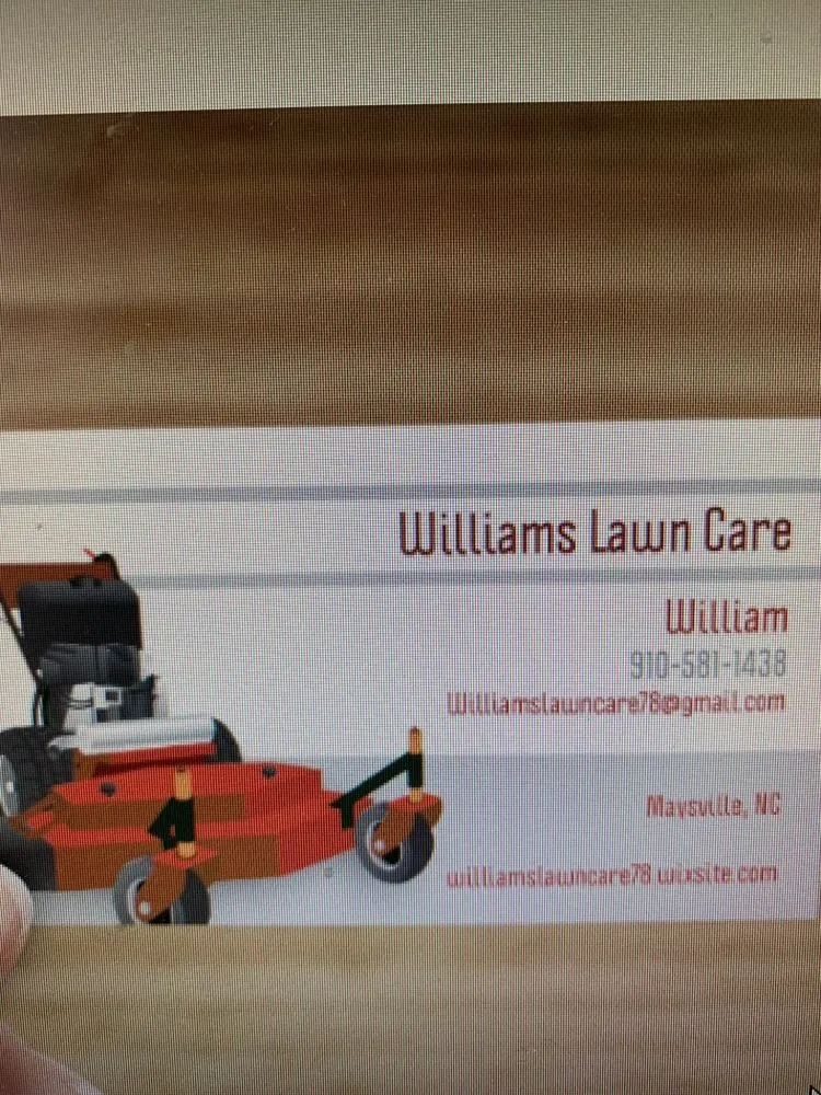 Local yard maintenance in Maysville, NC by Williams Lawn Care