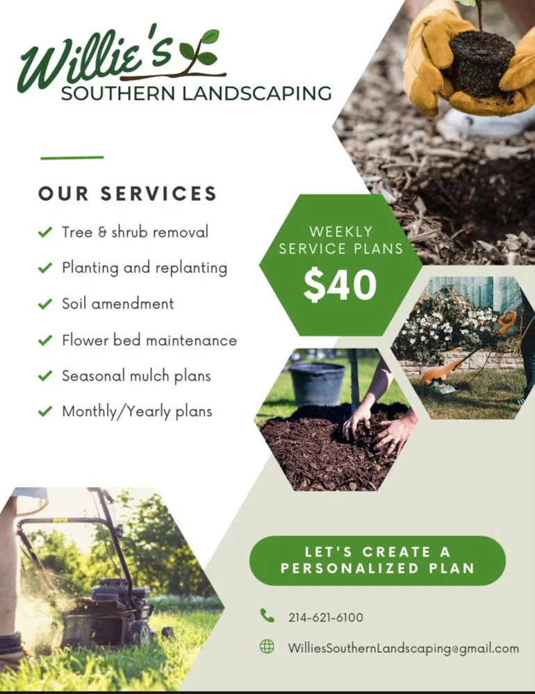 Professional outdoor landscaping near you in Melissa, TX by Willie's Southern Landscaping