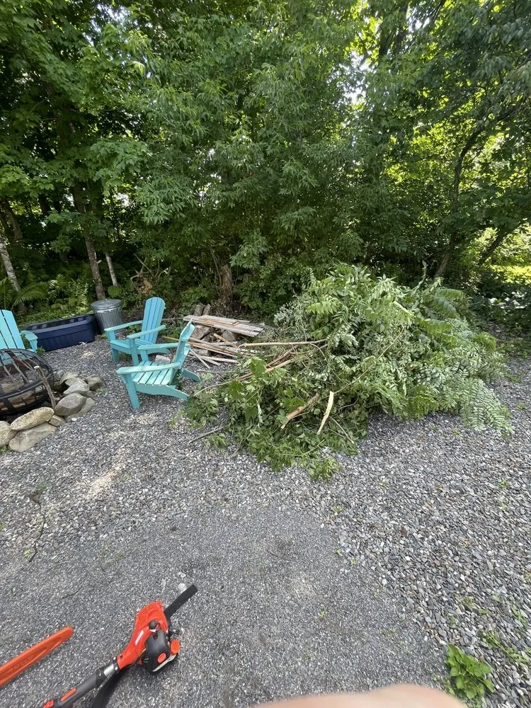 Custom landscape installation in Dover-Foxcroft, ME by Willis Landscaping