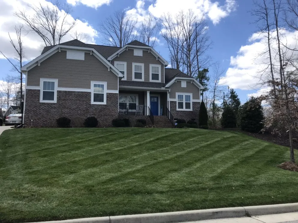 Custom residential landscaping in Moseley, VA by Willmarth Property Services