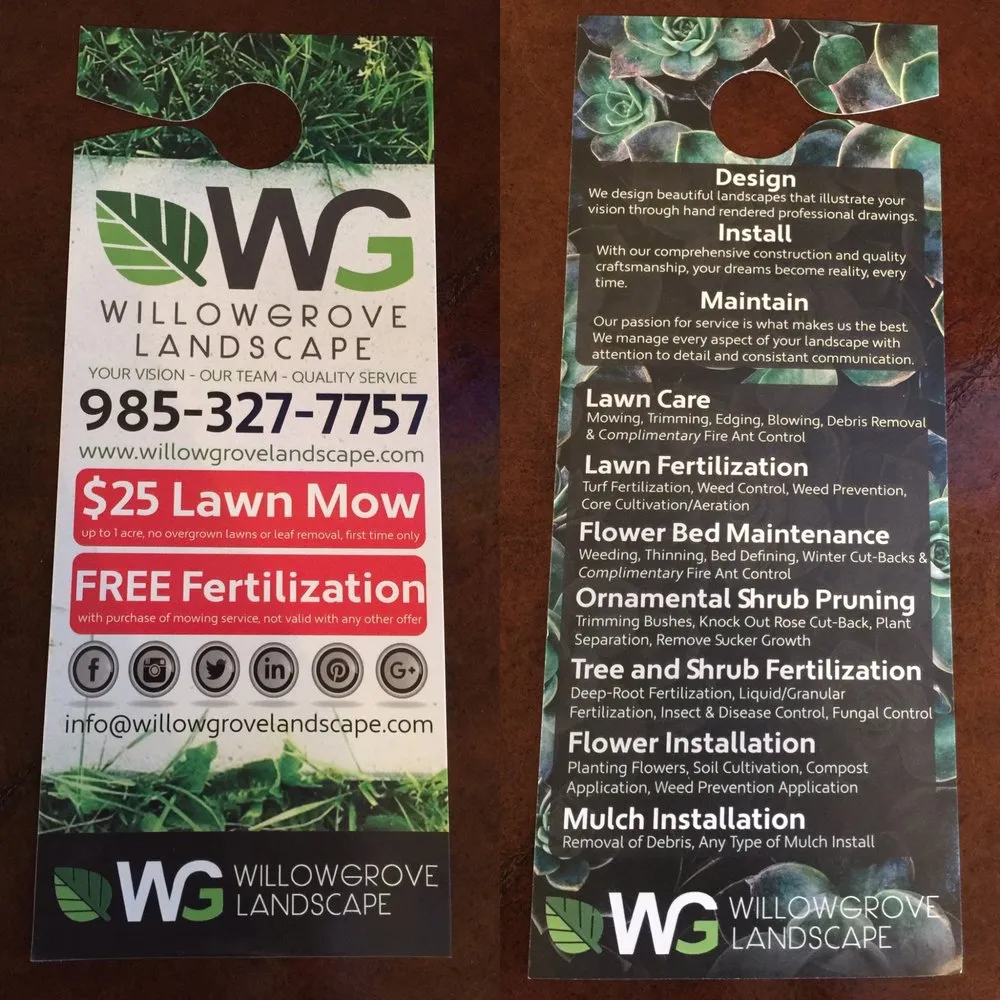 Professional lawn mowing service for year-round maintenance in Mandeville, LA by WillowGrove Landscape