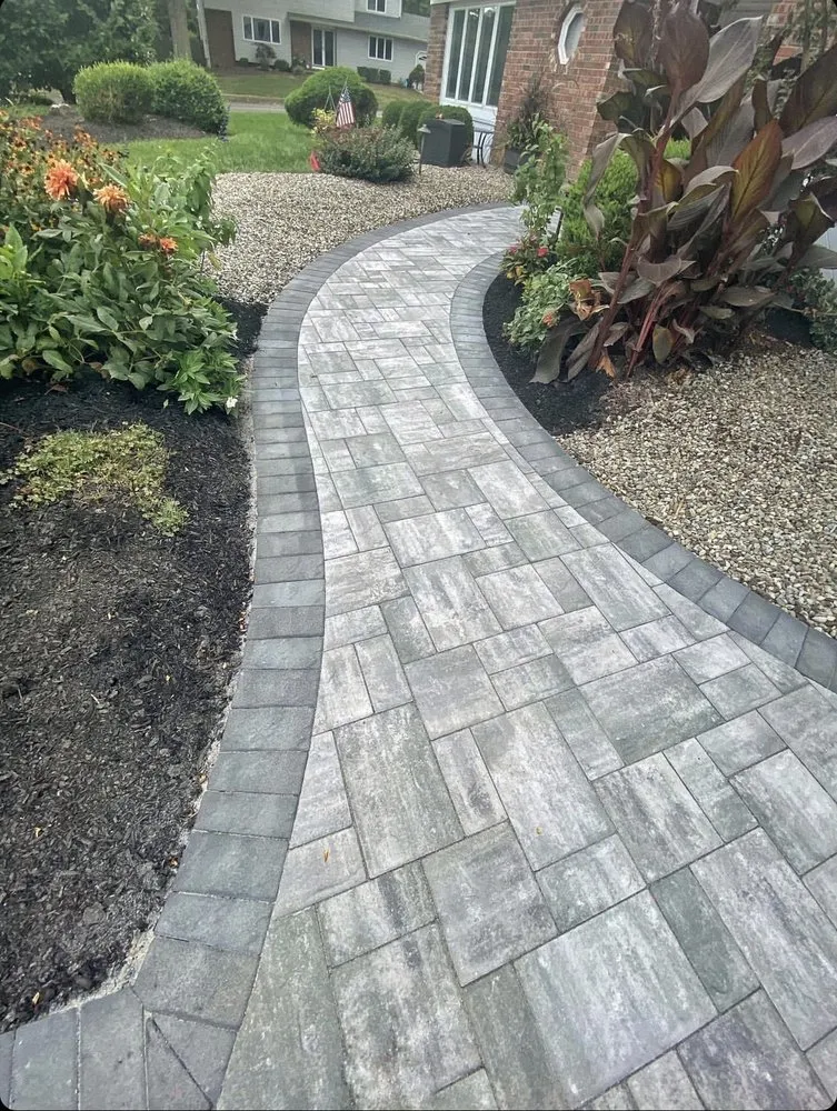Professional landscape installation with custom design in Matawan, NJ by Wilson Brothers Landscaping