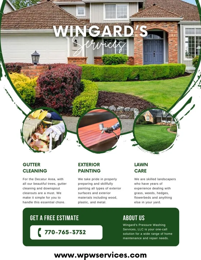 Trusted lawn care service experts serving Decatur, GA - Wingard’s Pressure Washing Services