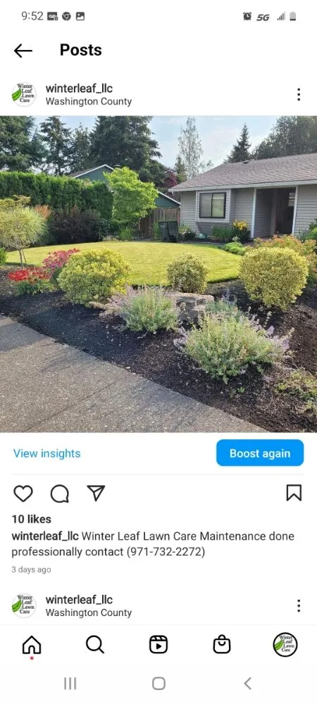 Professional outdoor landscaping in Aloha, OR by Winter Leaf Lawn Care