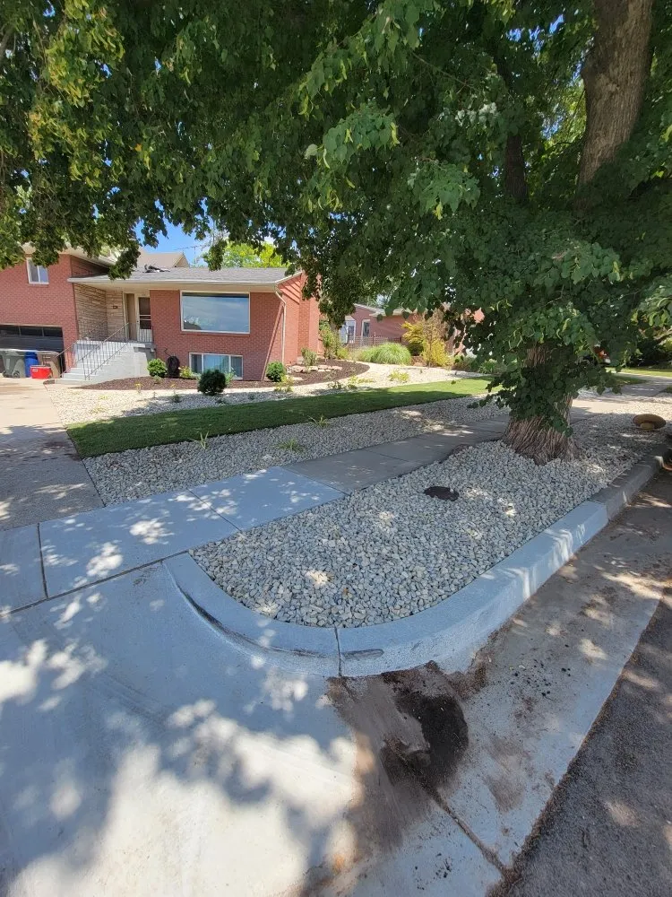 Custom landscape installation for homes across Midvale, UT - winterspring Landscaping
