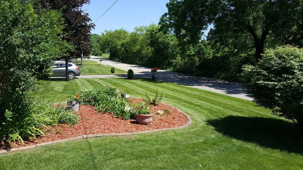 Custom garden landscaping in Dodgeville, WI by Wisconsin Lawn Care Company