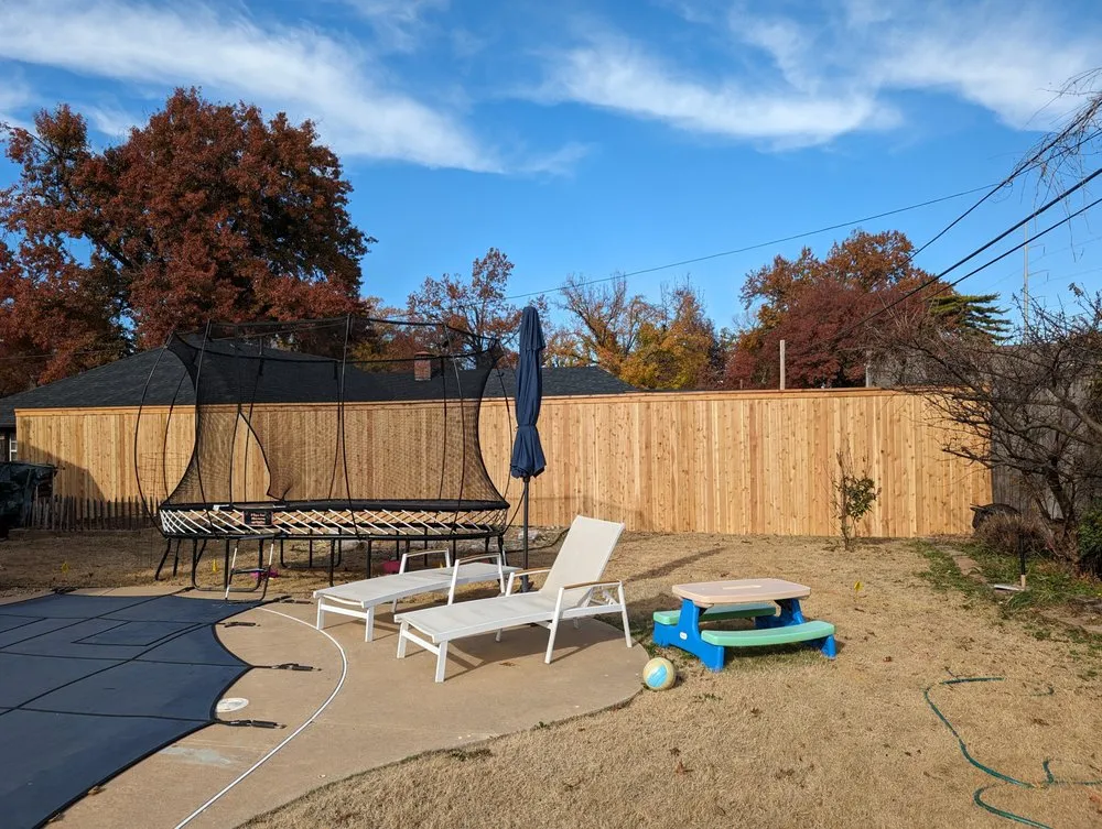 Custom residential landscaping with custom design in Tulsa, OK by WLB Fencing