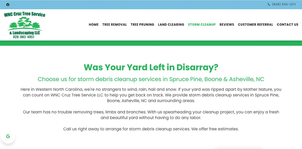 Expert yard maintenance in Spruce Pine, NC - WNC Cruz Tree Service