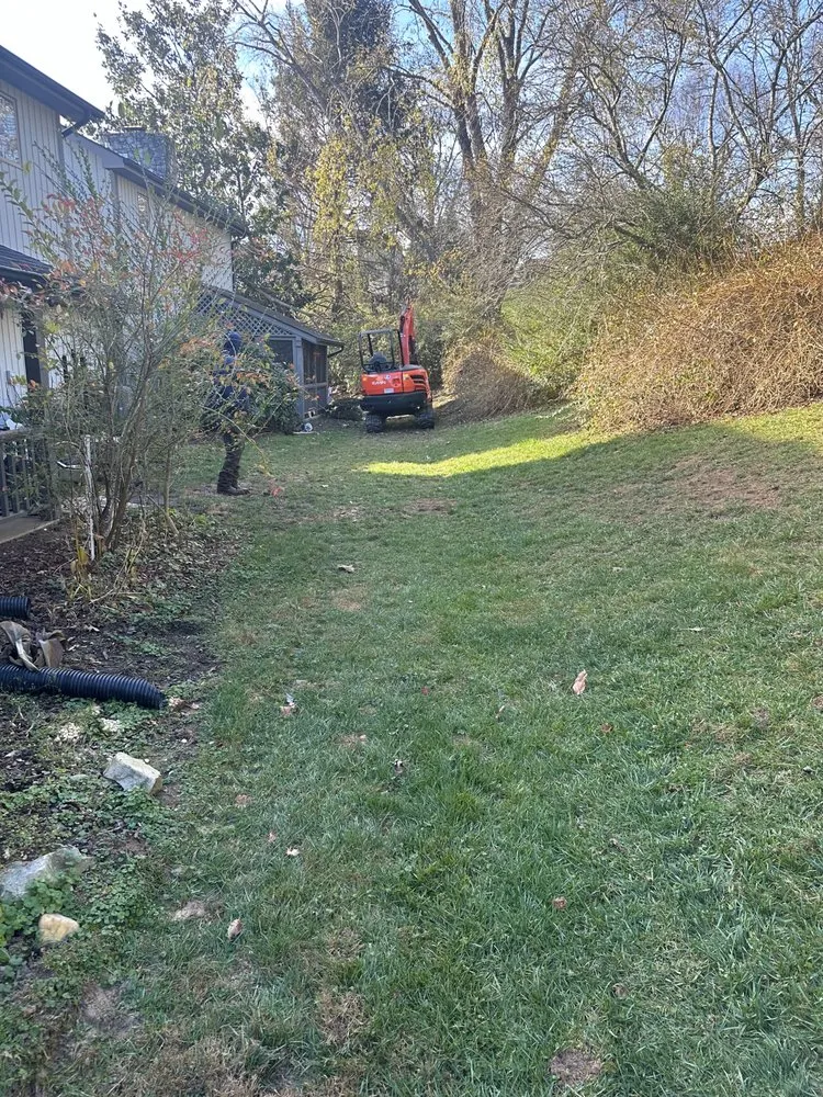 Local landscape installation in Alexander, NC by WNC Grading & Utilities