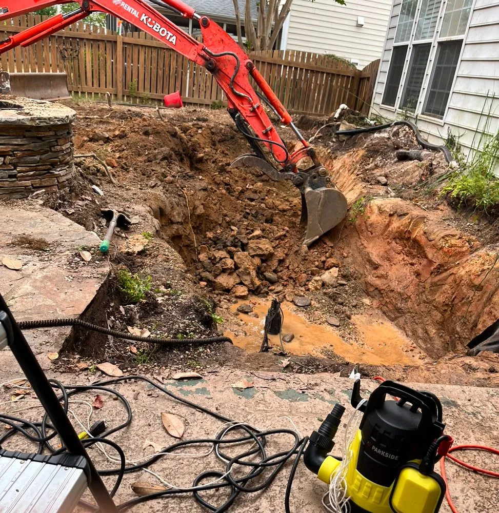 Custom yard cleanup service with custom design across Charlotte, NC - Wolf Landscaping