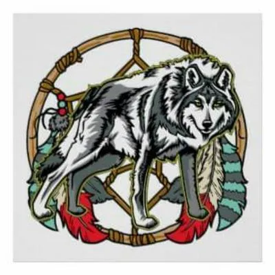 Wolf Spirit Lawn and Tree Care Logo