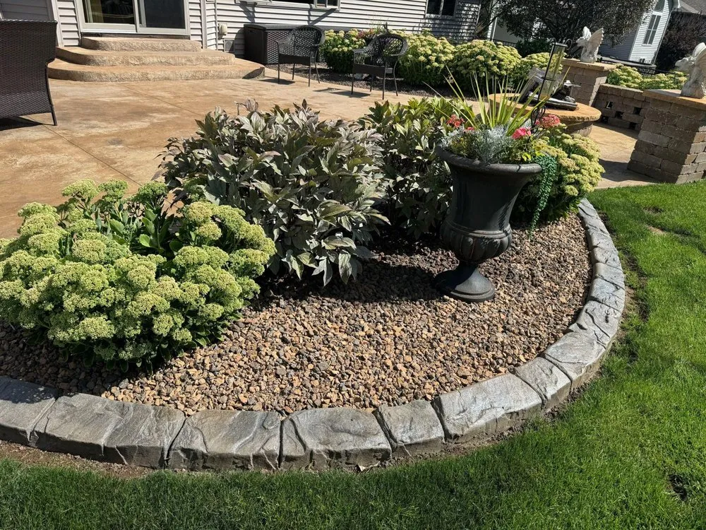 Expert residential landscaping with custom design in Hortonville, WI by Wolfrath's Curb