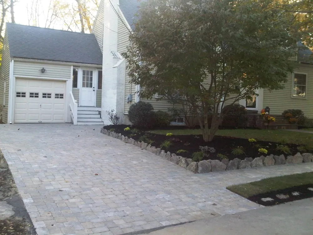 Expert residential landscaping in Belmont, MA by Wollaston Development