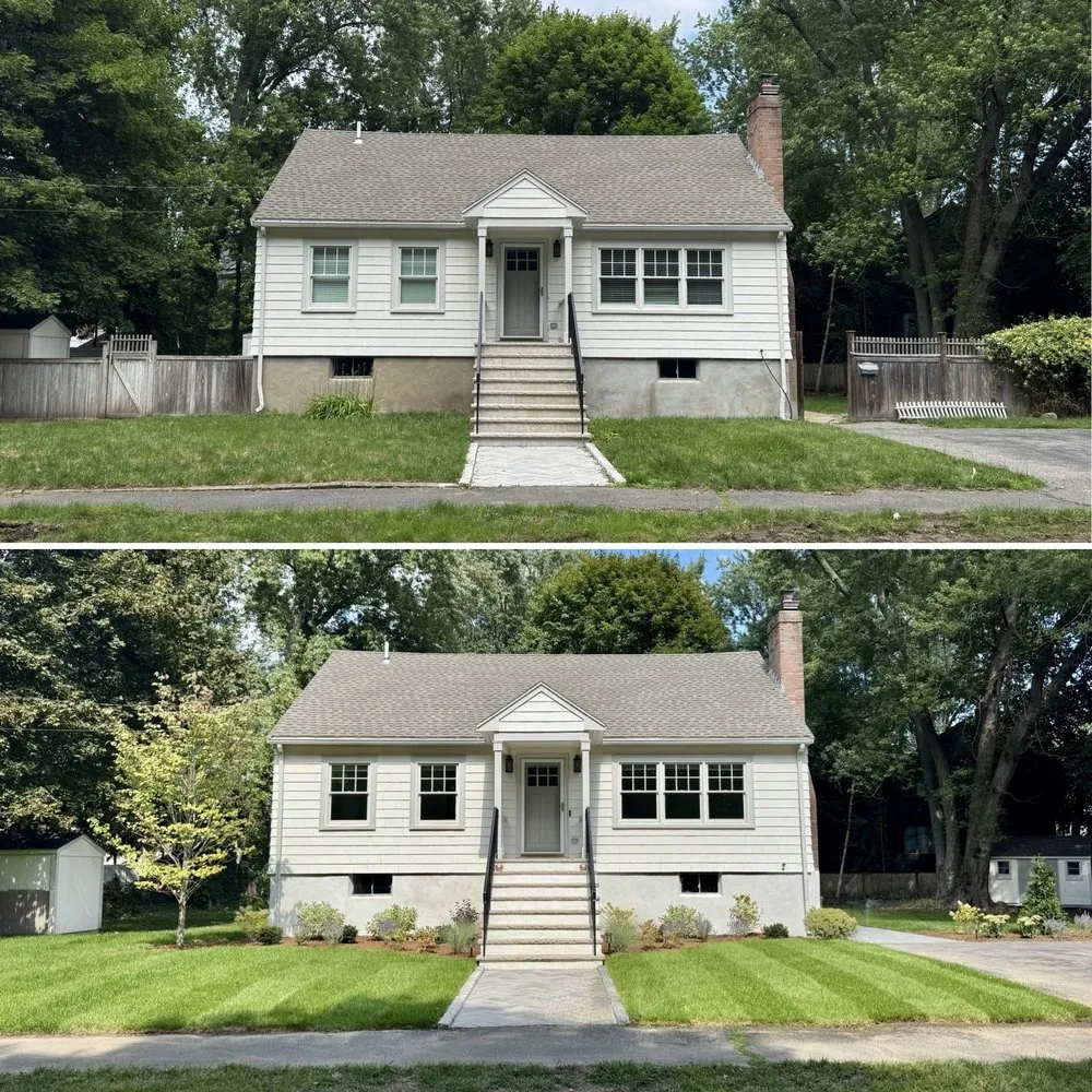 Custom landscape installation for outdoor upgrades in Belmont, MA by Wollaston Development