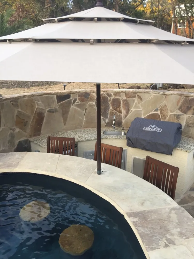 Professional landscape installation in San Antonio, TX - Wood Duck Pool & Patio