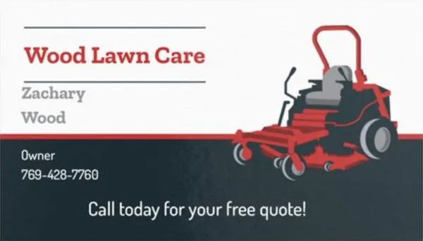 Wood Lawn Care Logo