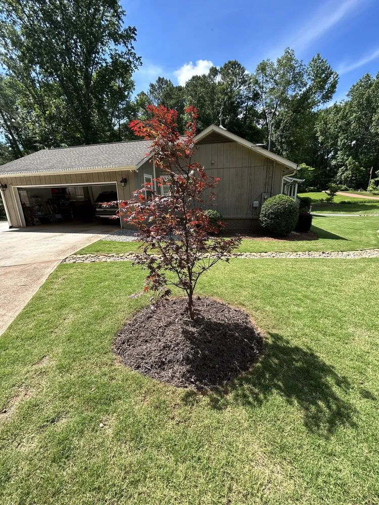Custom landscape installation for beautiful yards in Sandy Springs, GA by Woodburn Landscapes
