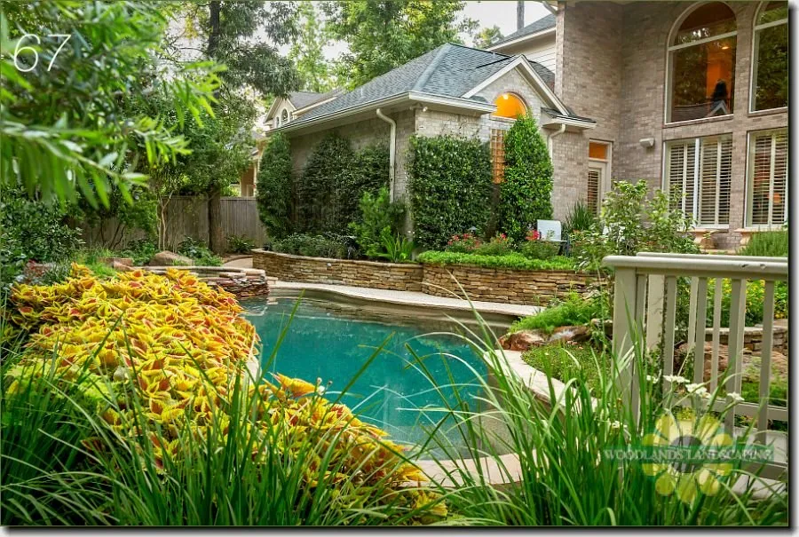 Custom residential landscaping in Montgomery, TX by Woodlands Landscaping