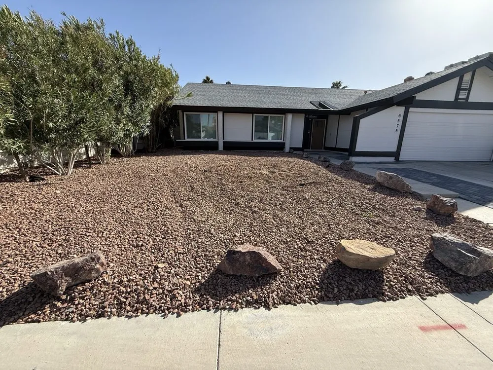 Custom yard maintenance in Las Vegas, NV by Woodpecker Tree Service & Landscaping Design
