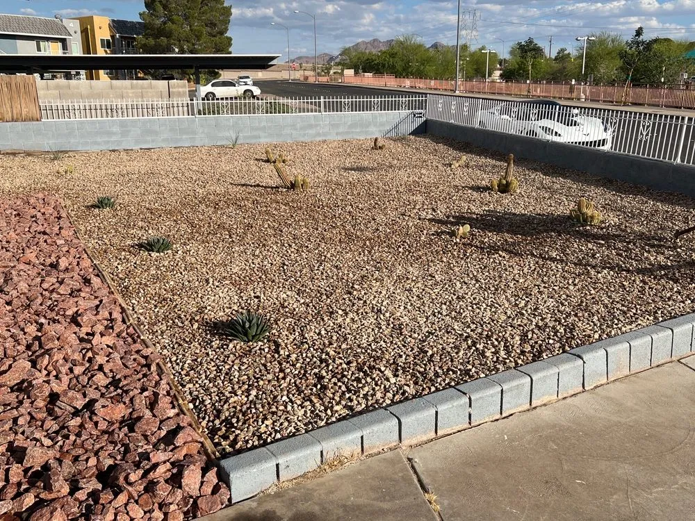 Top-rated outdoor landscaping for residential properties in Las Vegas, NV by Woodpecker Tree Service & Landscaping Design