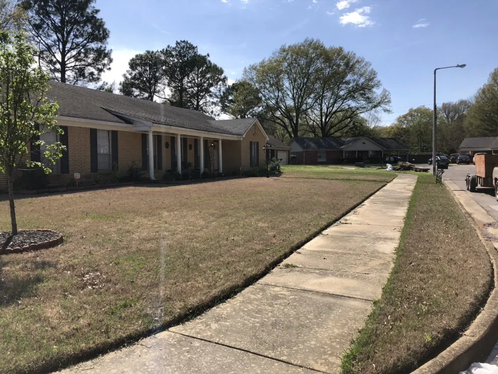 Professional landscape installation in Memphis, TN by Woods Lawncare