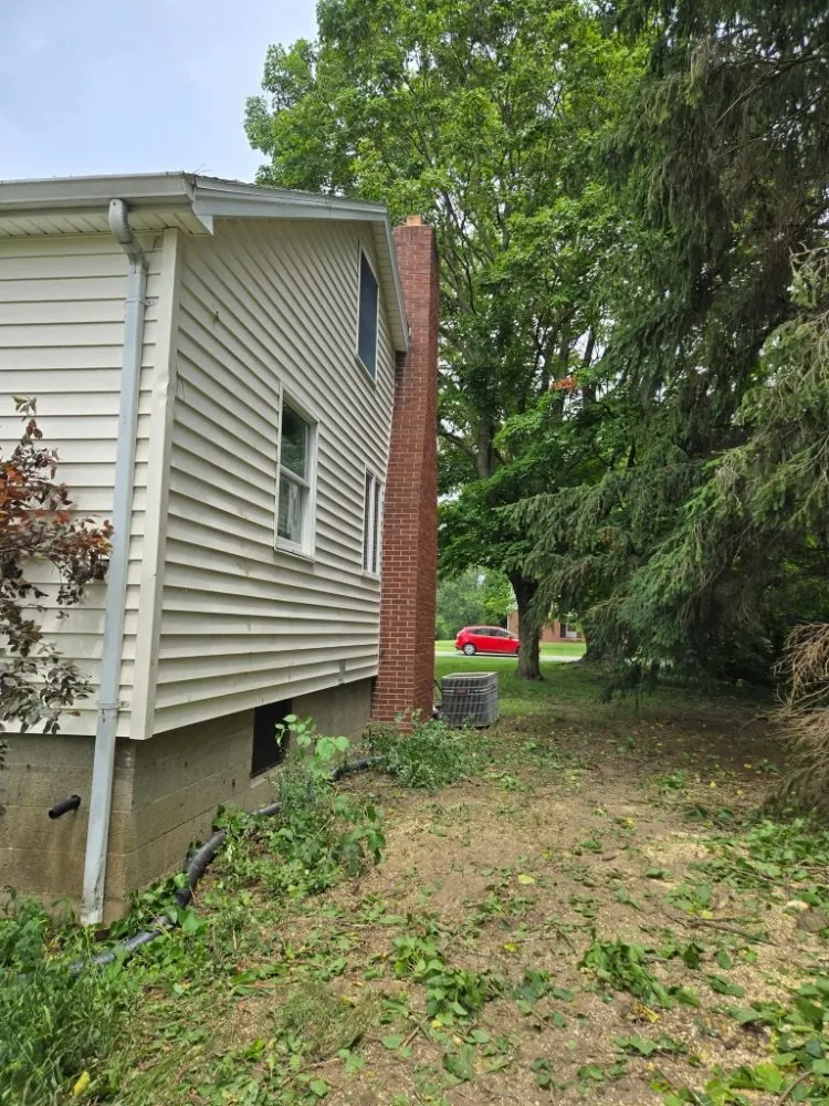 Custom landscape installation in London, OH by Woods Odd Jobs