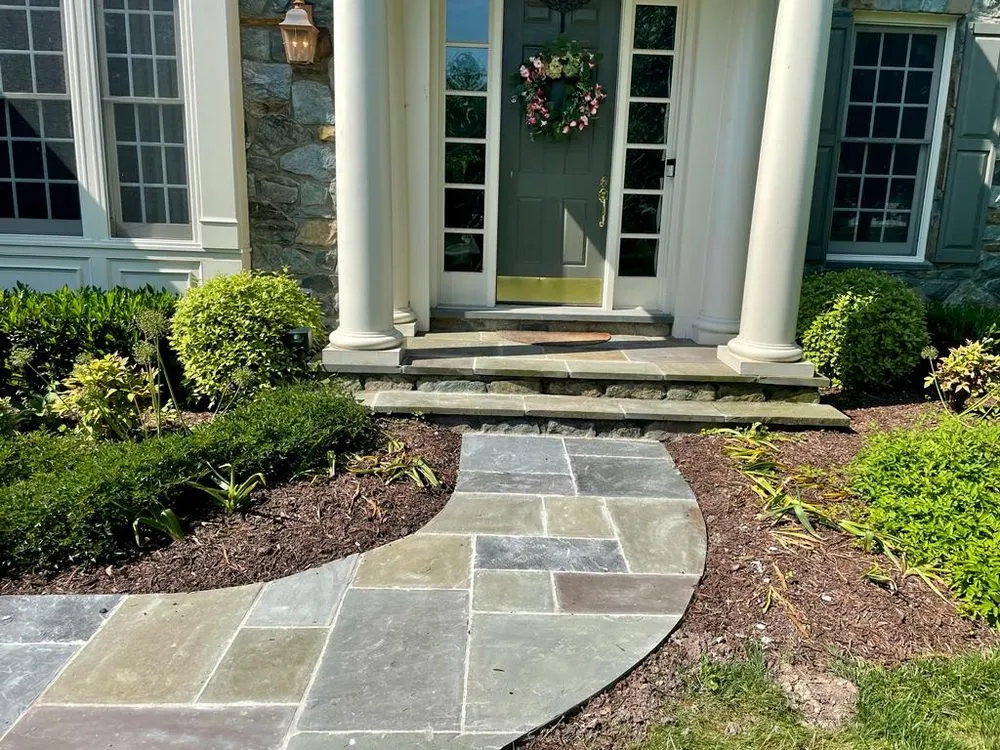 Custom landscape installation in Mount Airy, MD by Woodstone Landscaping