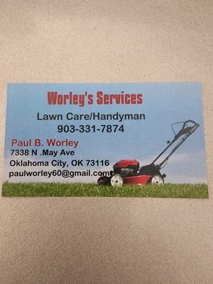 Worley's Services Lawn and Handyman Logo