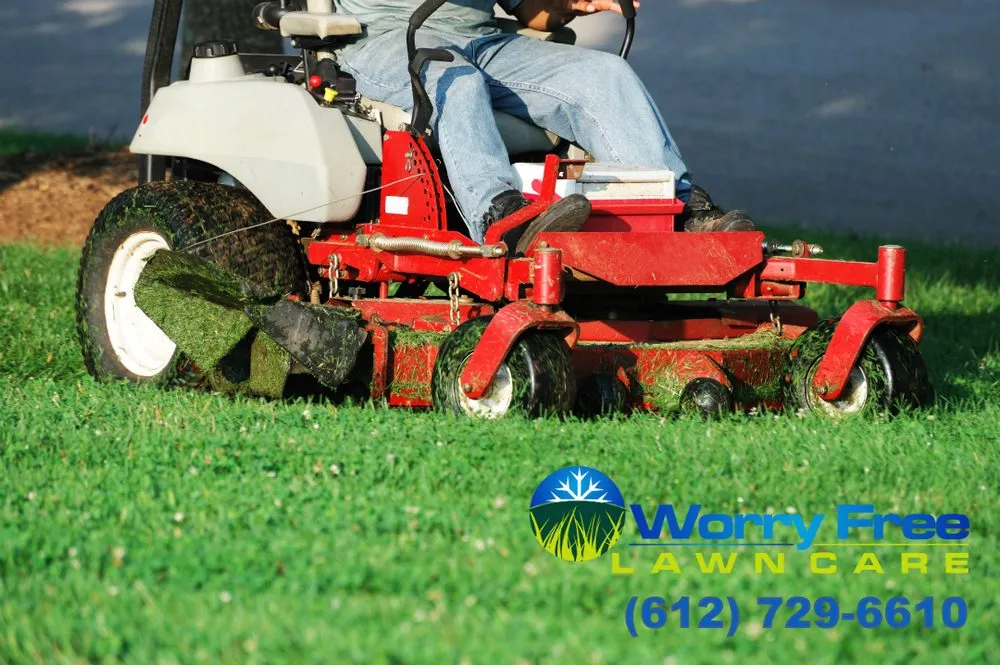 Affordable lawn mowing service in Minneapolis, MN by Worry Free Lawn Care & Snow Plowing