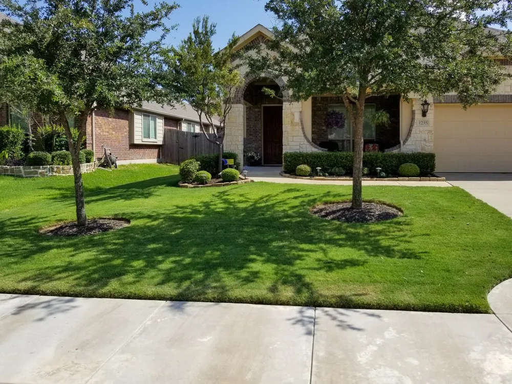 Professional outdoor landscaping in Burleson, TX by Worsham's Lawn Service