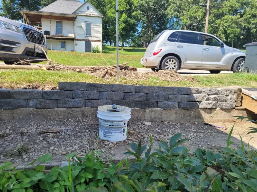 Custom landscape installation for beautiful yards in New Bloomfield, MO by Wright Family