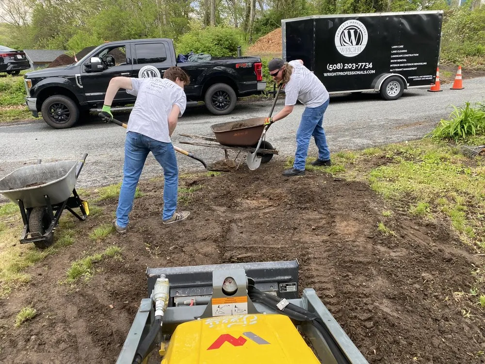 Affordable outdoor landscaping in Plymouth, MA by Wright Property Management Services