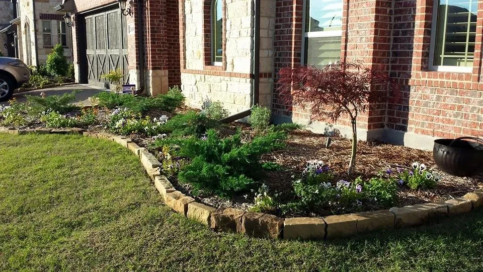 Custom landscape design in Denton, TX by Wright Way Landscaping