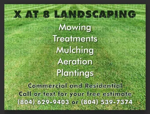 X At 8 Landscaping Logo