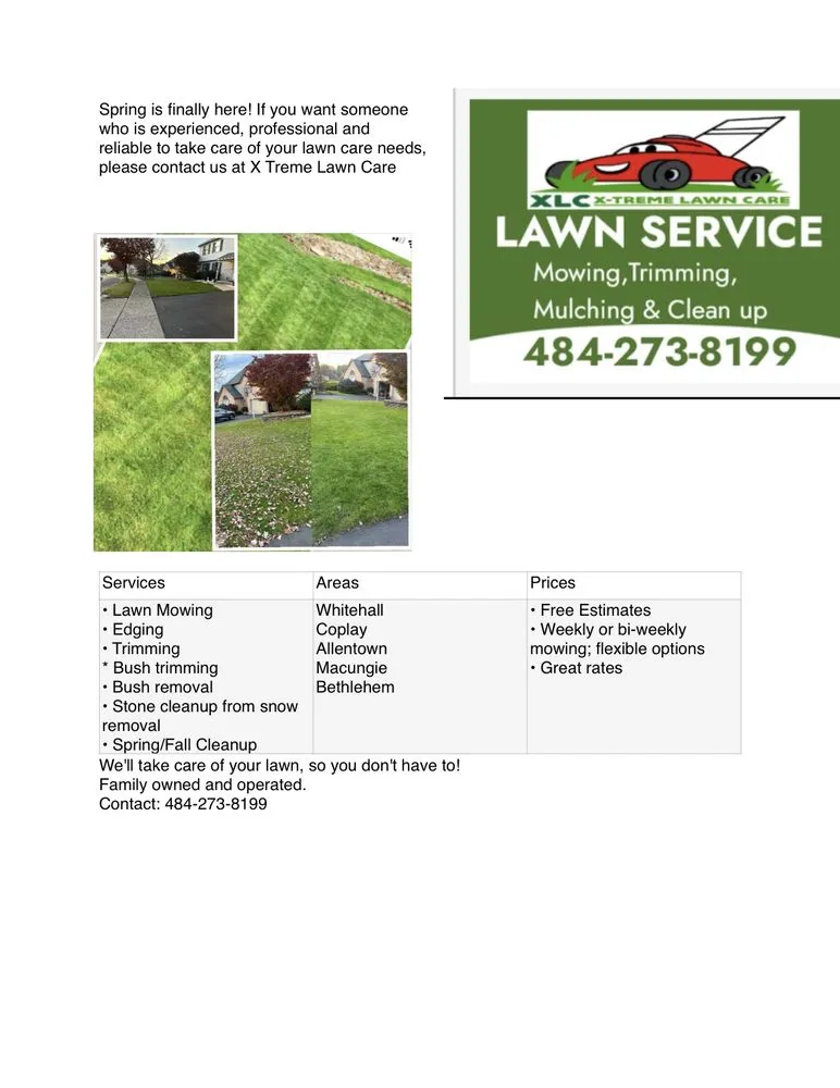 Affordable yard maintenance experts serving Whitehall, PA - X Treme Lawn Care