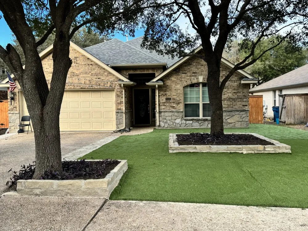 Professional lawn mowing service with custom design in San Antonio, TX by Xeripro