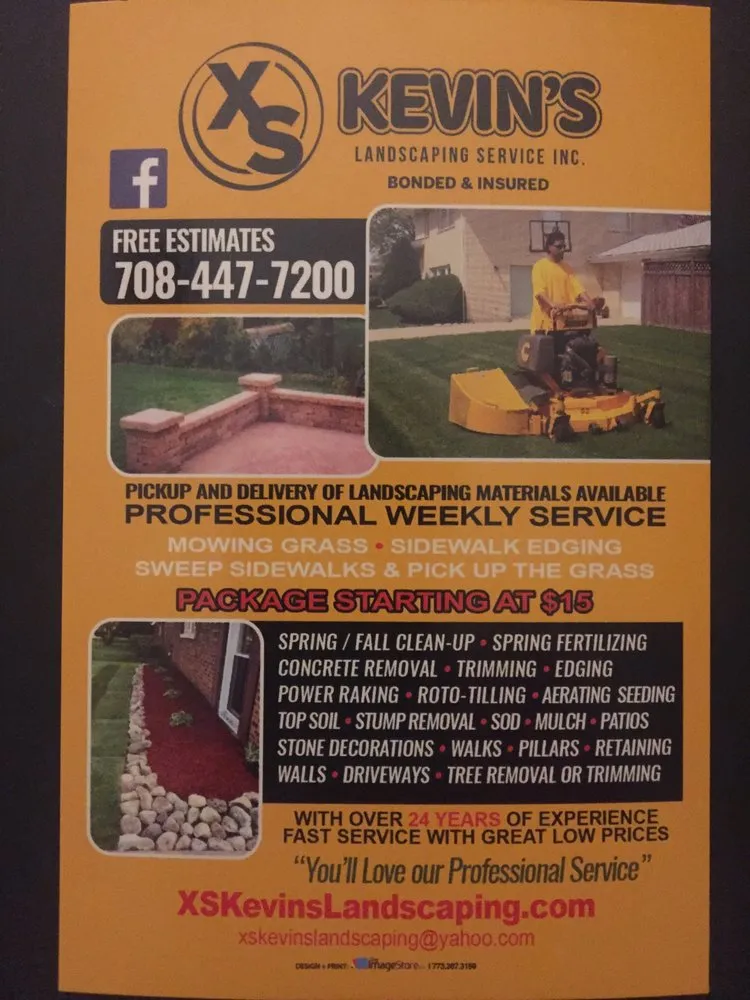Local landscape installation in Lyons, IL by XS Kevin's Landscaping Service & Snow Removal