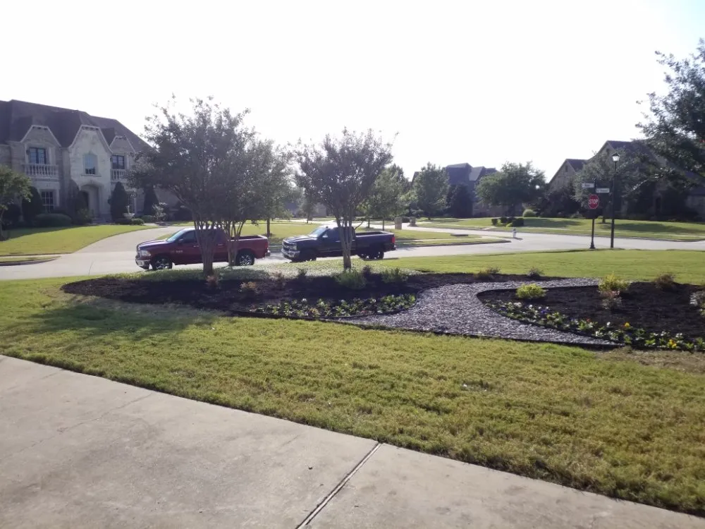 Professional yard maintenance in Garland, TX by Xscapes Irrigation and Landscapes