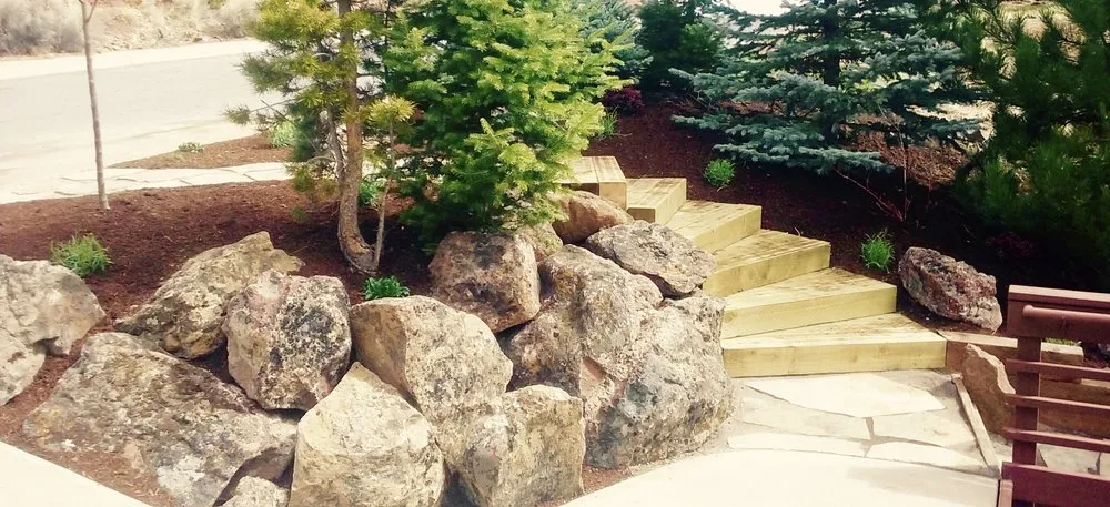 Affordable garden landscaping with custom design in Bend, OR by Yak Landscape Maintenance