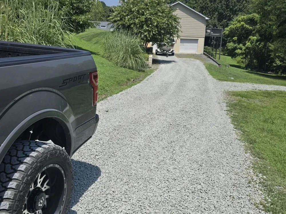 Custom landscape installation in Louisa, VA by Yard Art Property Services
